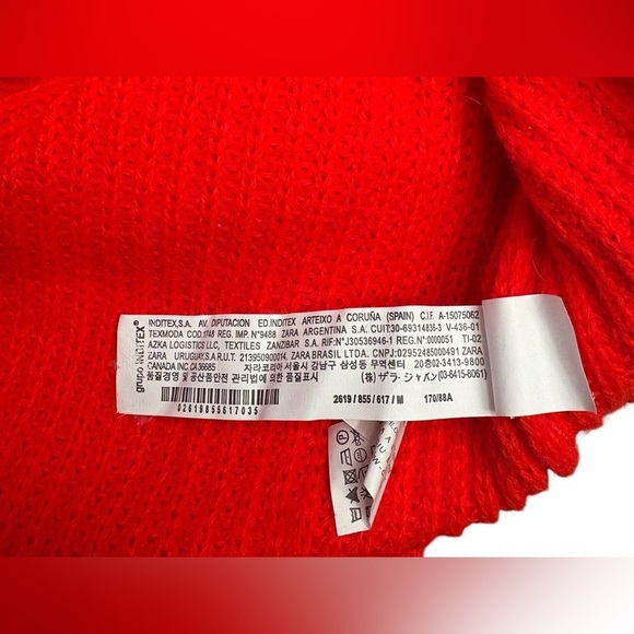 Zaraknit, Orange Knit Oversized Sweater, Medium π§Ά - Picture 5 of 8